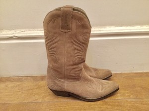 taupe western boots
