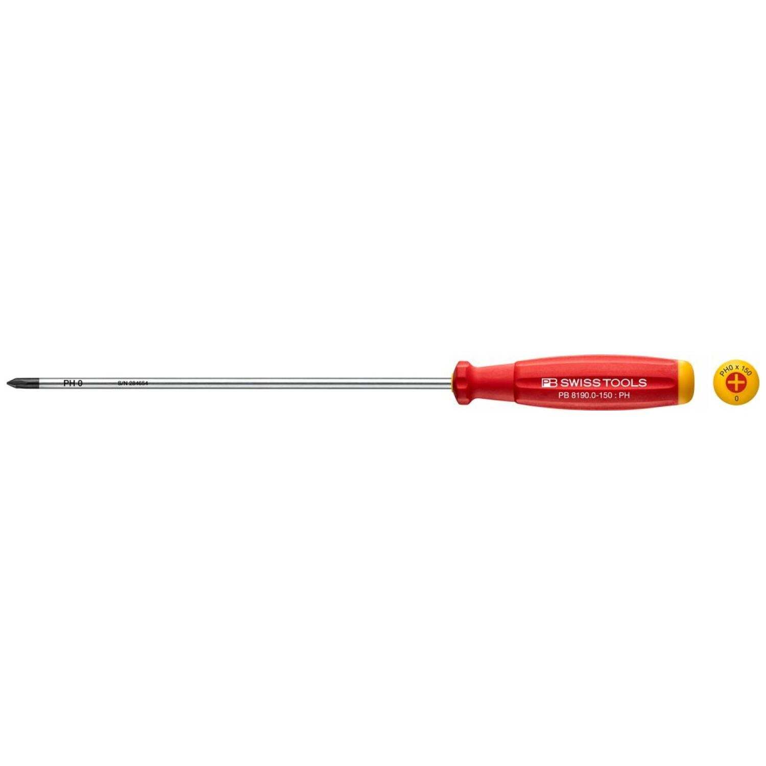 PB Swiss PB 8190.0-150 SwissGrip Screwdrivers PH0 , 150 mm