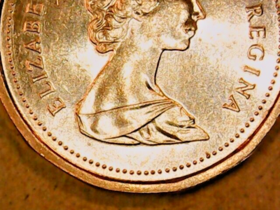1985 Canada Cent BU Red VHG Blunt 5 Queen Elizabeth II Canadian