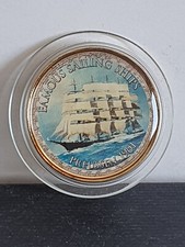 Berühmte Segelschiffe 2 Euro Preussen 1901 Emailliert 24 Karat Gold 