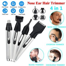 4in1 Men Nose Ear Face Neck Eyebrow Hair Mustache Beard Trimmer Shaver Clipper