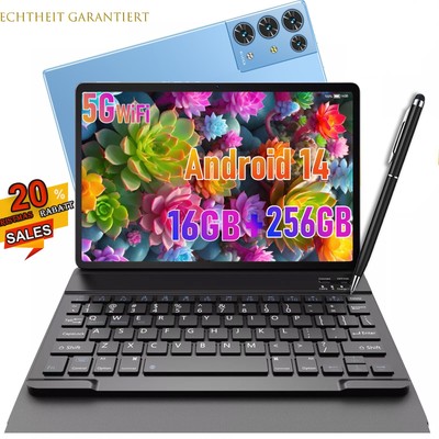 2025 Neueste Tablet 16GB RAM 256GB ROM Android14 Gaming Tablet 2SIM LTE 5G WiFi