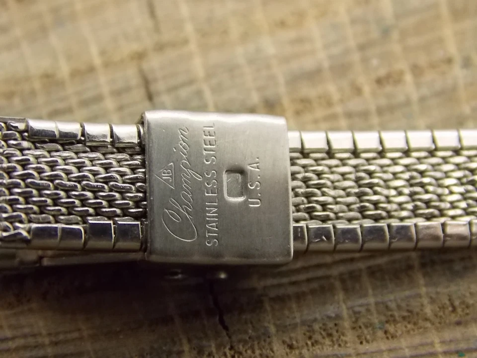 JB Champion Vintage NOS Unused Watch Band 8mm Ladies Stainless Sliding Clasp - Image 4 of 4