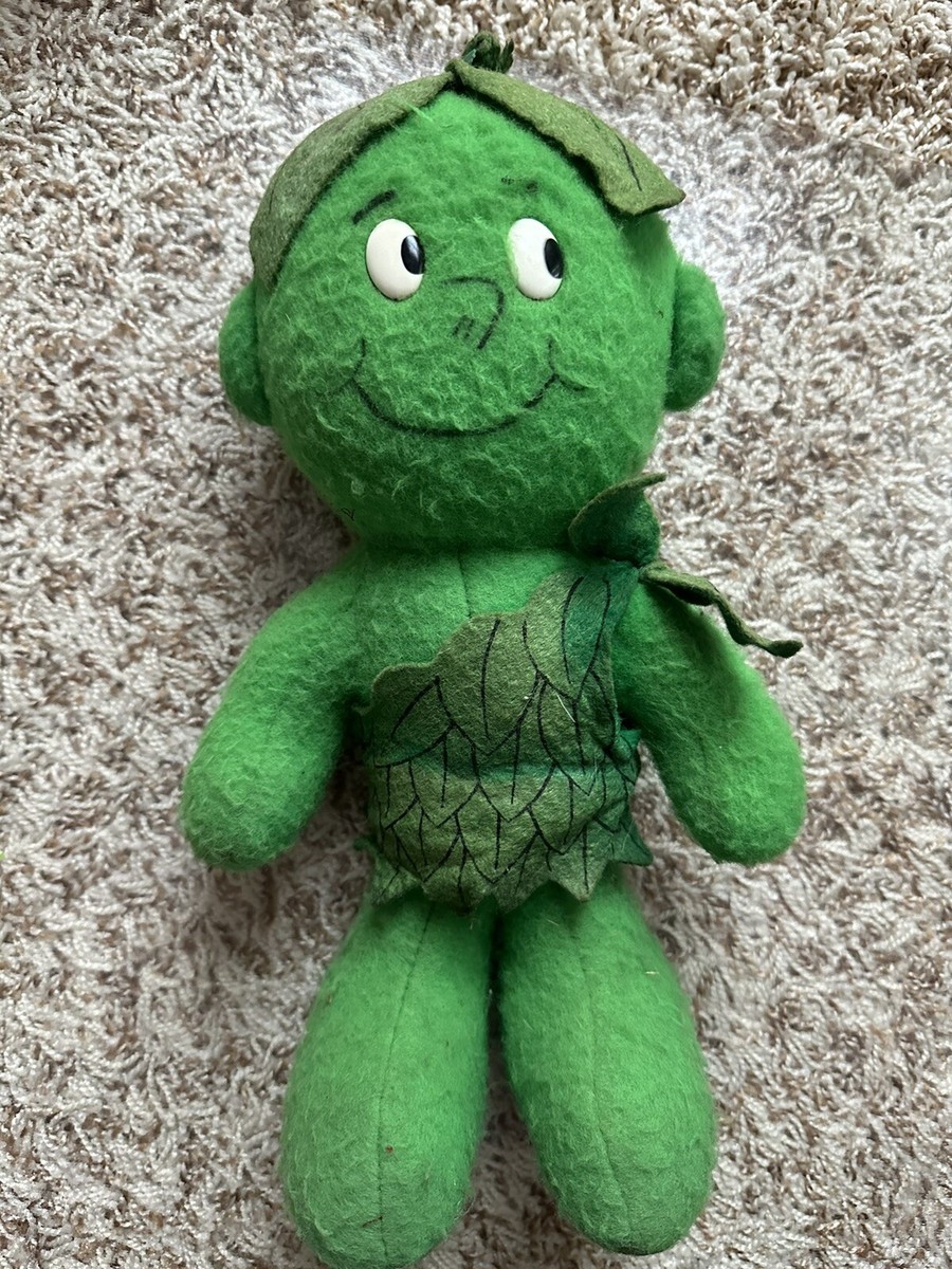 Vintage Jolly Green Giant Little Sprout Plush Felt Cloth Stuffed
