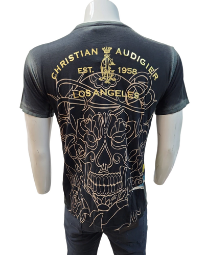 Christian Audigier Los Angeles Herren T-Shirt kurzärmelig Strass S-M-L-XL - Bild 12 von 17