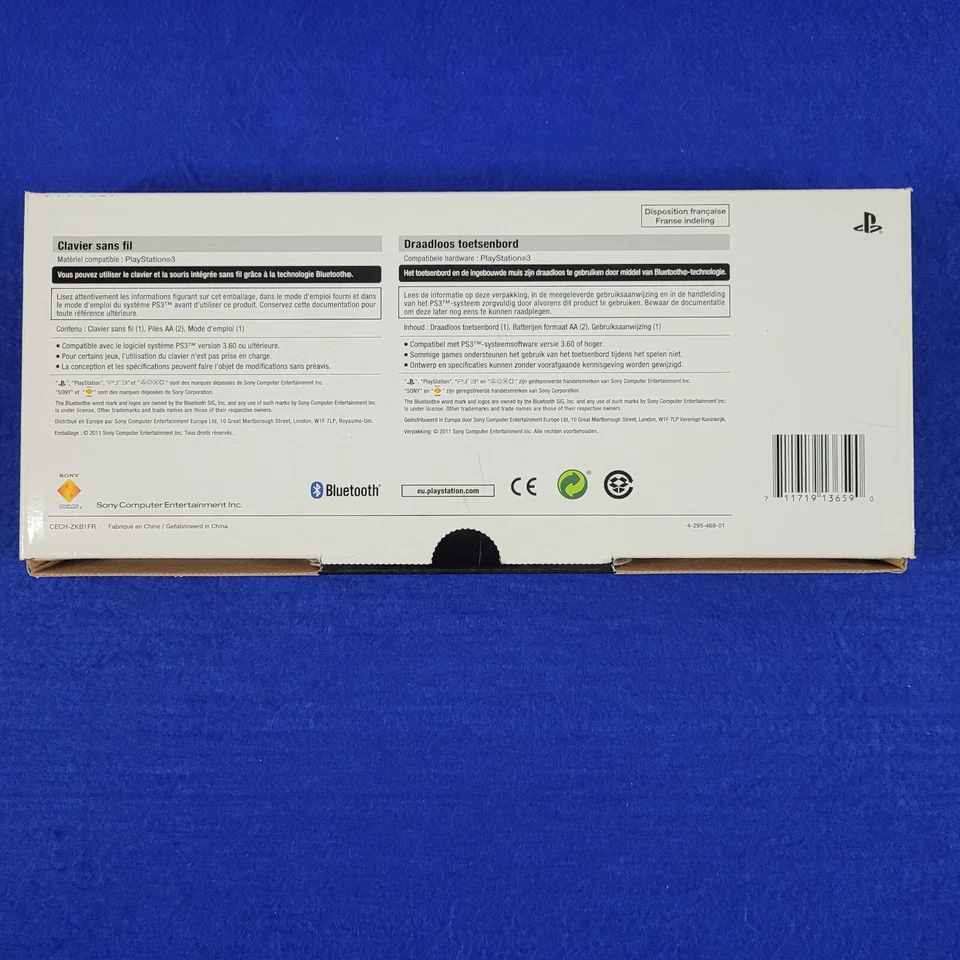 ps3 AZERTY Keyboard Wireless Official Sony Bluetooth Keyboard NEW & Sealed - Image 3 of 4