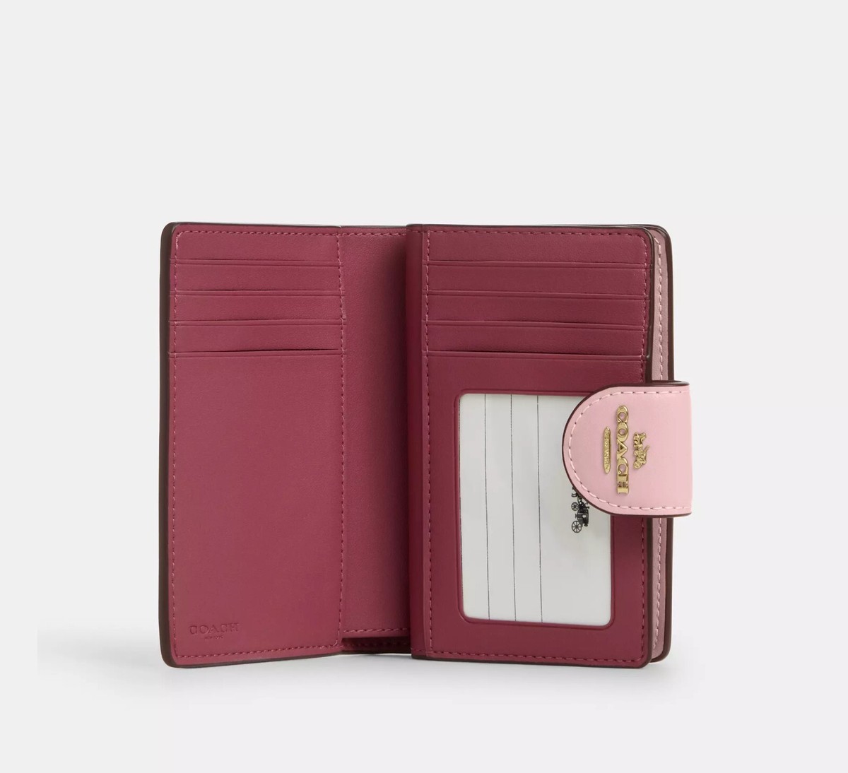 NWT Coach Medium Corner Zip Wallet In Signature Canvas CW786