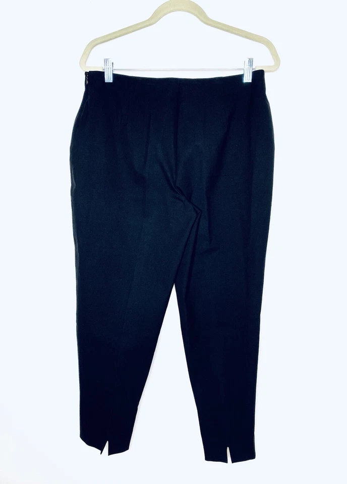 Piazza Sempione Audrey 意大利女式黑色平底正装裤子,尺寸 32 英寸 X 27 英寸 L — 第 2/4 张图片