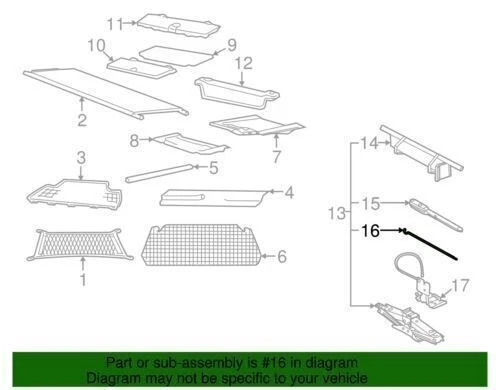 Llave de polipasto de neumático de repuesto original Ford Mercury 2002-2005 Mountaineer 3L2Z-17081-AB Foto 2 de 2