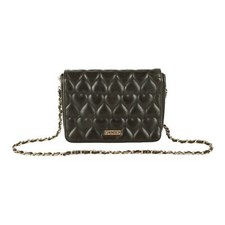 Vintage Moschino heart shape quilted lambskin Gold chain strap purse