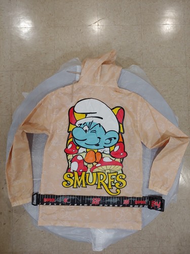 Lifegroup The Smurfs Peyo Mushrooms Unisex Hooded Anorak Windbreaker Small $70 - Picture 5 of 12