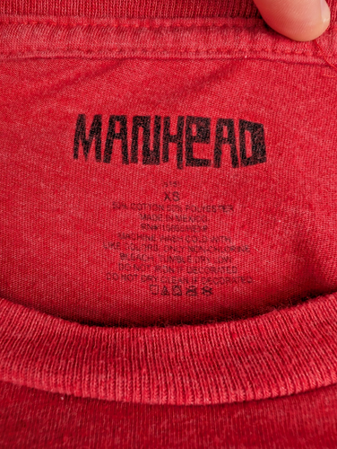Manhead FALL OUT BOY Chicago Shirt Red Baseball Style Music Concert Band Size XS - Picture 5 of 7