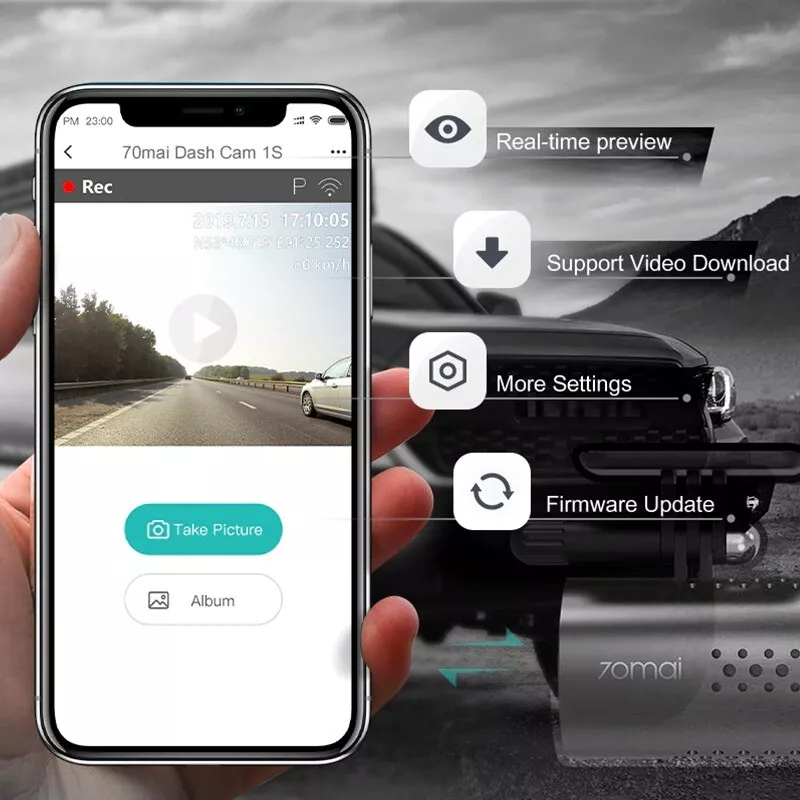 Xiaomi 70mai High End WiFi 1080P WiFi Voice Dash Cam - China Dash Cam,  1080P Dash Cam