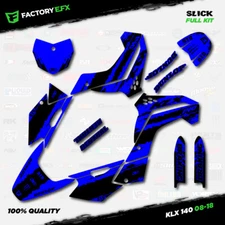 Black & Blue Slick Racing Graphics Kit fits 08-18 Kawasaki KLX140 KLX 140 Decal
