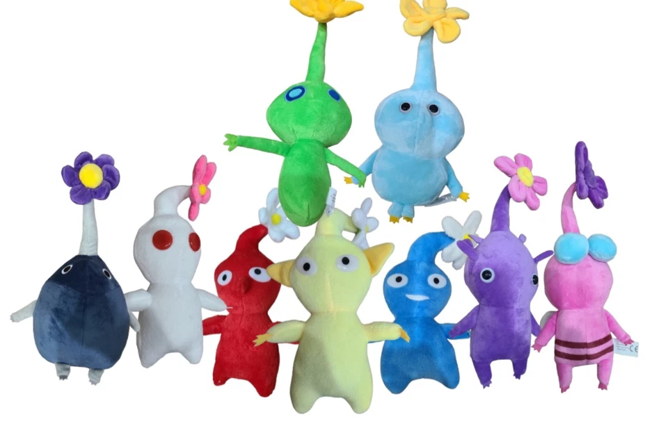 Set of 9 Pikmin Plush Dolls - 7-18 Inch - Adorable, Soft, Stuffed Plush for Kids - Image 2 of 4