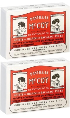 Pastillas Mccoy Cod/Fish Liver Oil Extract.  100 tablet