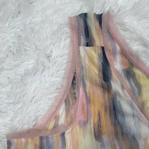 Camicia da spiaggia colorata Torrid donna taglie forti 2 canotta blusa pizzo frange - Foto 4 di 8