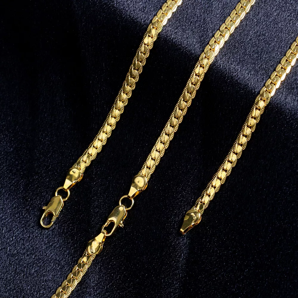 Marrakech Yellow Gold Diamond Flat Link Collar Necklace - CG783 B2 YW