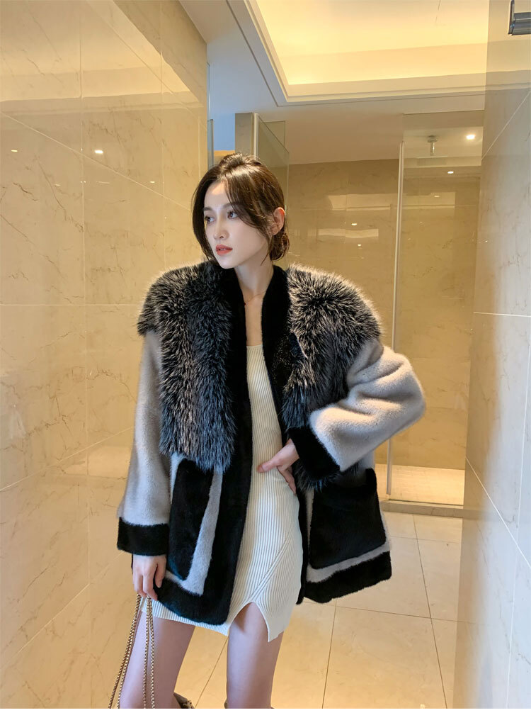 [LALAFOX] NECK FUR OVERSIZED MUSTANG JACKET /追跡付 S6c8282928bc94199ae71f27e6f1d4