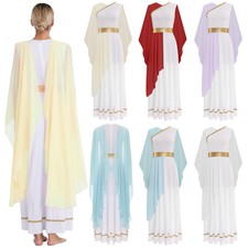 Women Tunic Waltz Dancing Gown Worship Dancewear Church Praise Dance Dress Gift