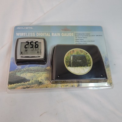 Acurite Wireless Digital Self Emptying Rain Gauge 00896 100' Remote Distance NEW