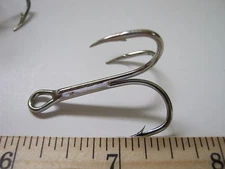 15 Eagle claw 3/0 curved beak point nickel SNAG treble hooks FREE FAST SHIPPING