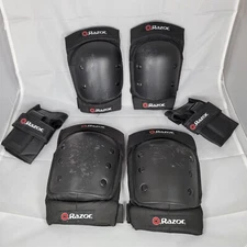 RAZOR Brand Multi-Sport Elbow & Knee Pads + Wrist Guards Full Set Age 8 Up