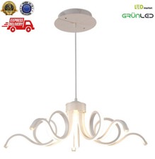 Plafoniera led moderna 40W sospensione lampadario led alluminio soggiorno cucina