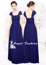 Chiffon scoop neck floor length Bridesmaid/party dress size 8-24