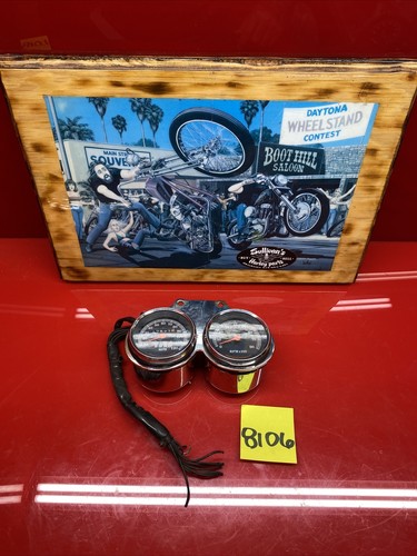 harley fxr fxrp fxrs gauge assembly dual speedometer tachometer BENT bracket