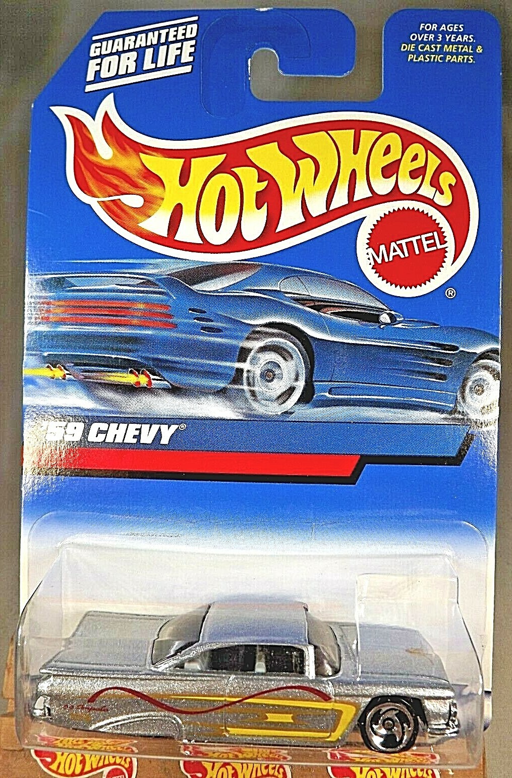 2000 Vintage Hot Wheels Mainline/Collector #116 '59 CHEVY Silver w/Chrome SB Sp