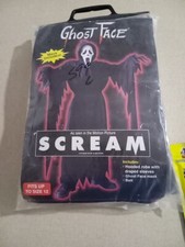 Vintage FunWorld Scream Ghost Face Kids 10/12 Costume With Robe Mask Belt