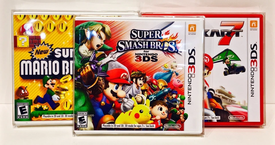 50 Box Protectors For NINTENDO 3DS Video Game Boxes  Crystal Clear Cases Sleeves - Image 4 of 4