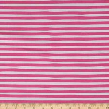 Fabric Stripes Pink and White KAUFMAN Cotton 1/4 yard K5610
