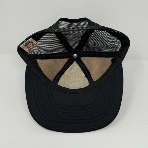 VINTAGE USFS SMOKEY BEAR BASEBALL CAP MESH BACK TRUCKER HAT BLACK MADE IN USA - Picture 6 of 10