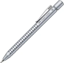 Faber-Castell Grip 2011 Medium Tip Ballpoint Pen - 1 Count(Pack of 1), Silver 