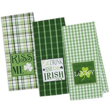 St Patrick's Day Dish Towel Set Of 3 Fun Decorative Kitchen Towels 100 Cotton