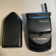Motorola Black StarTAC Digital Flip Phone Untested Vintage Y2K 2001 Buy AS-IS
