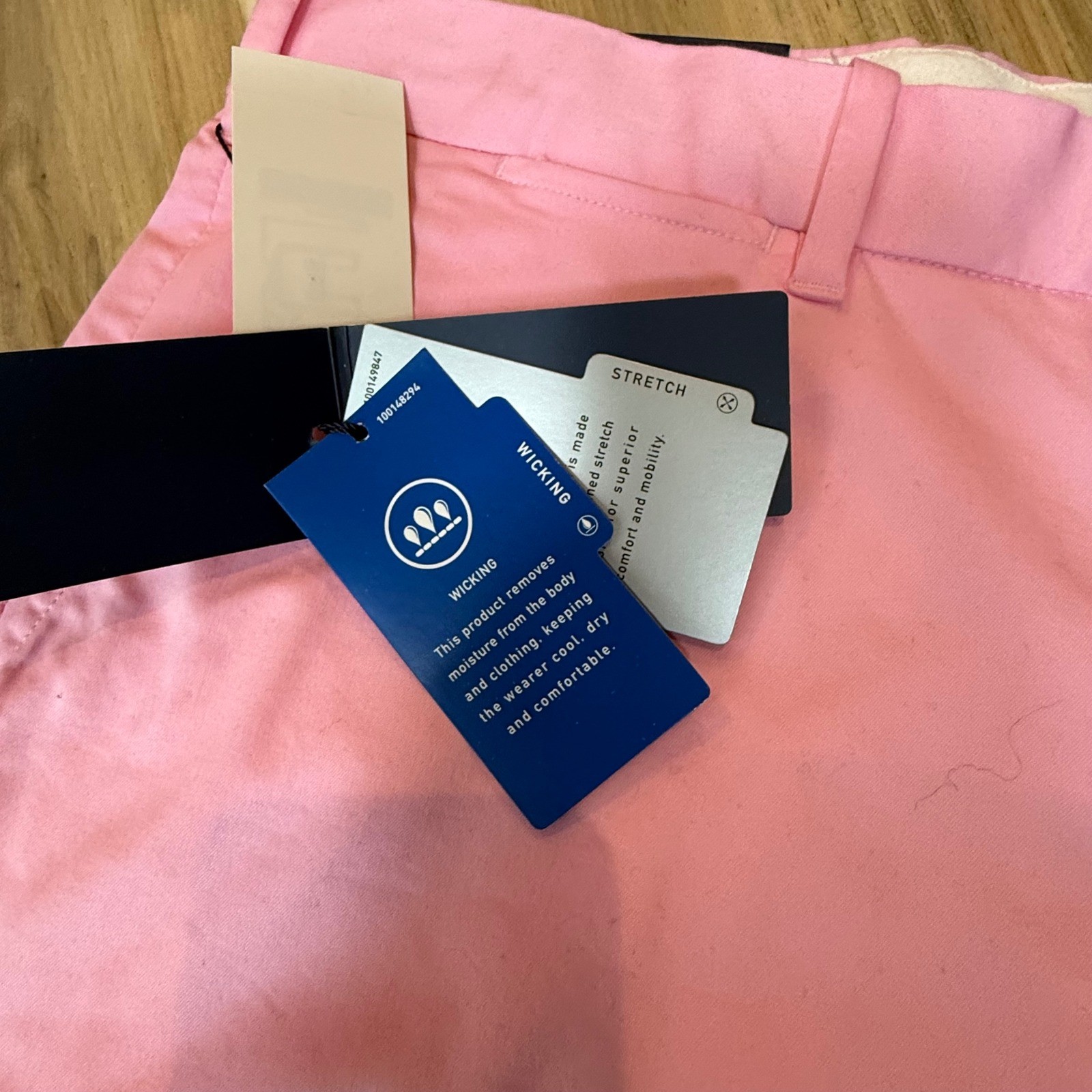 Polo Golf Ralph Lauren Mens Pink Tailored Fit Wicking Stretch Golf Shorts  35