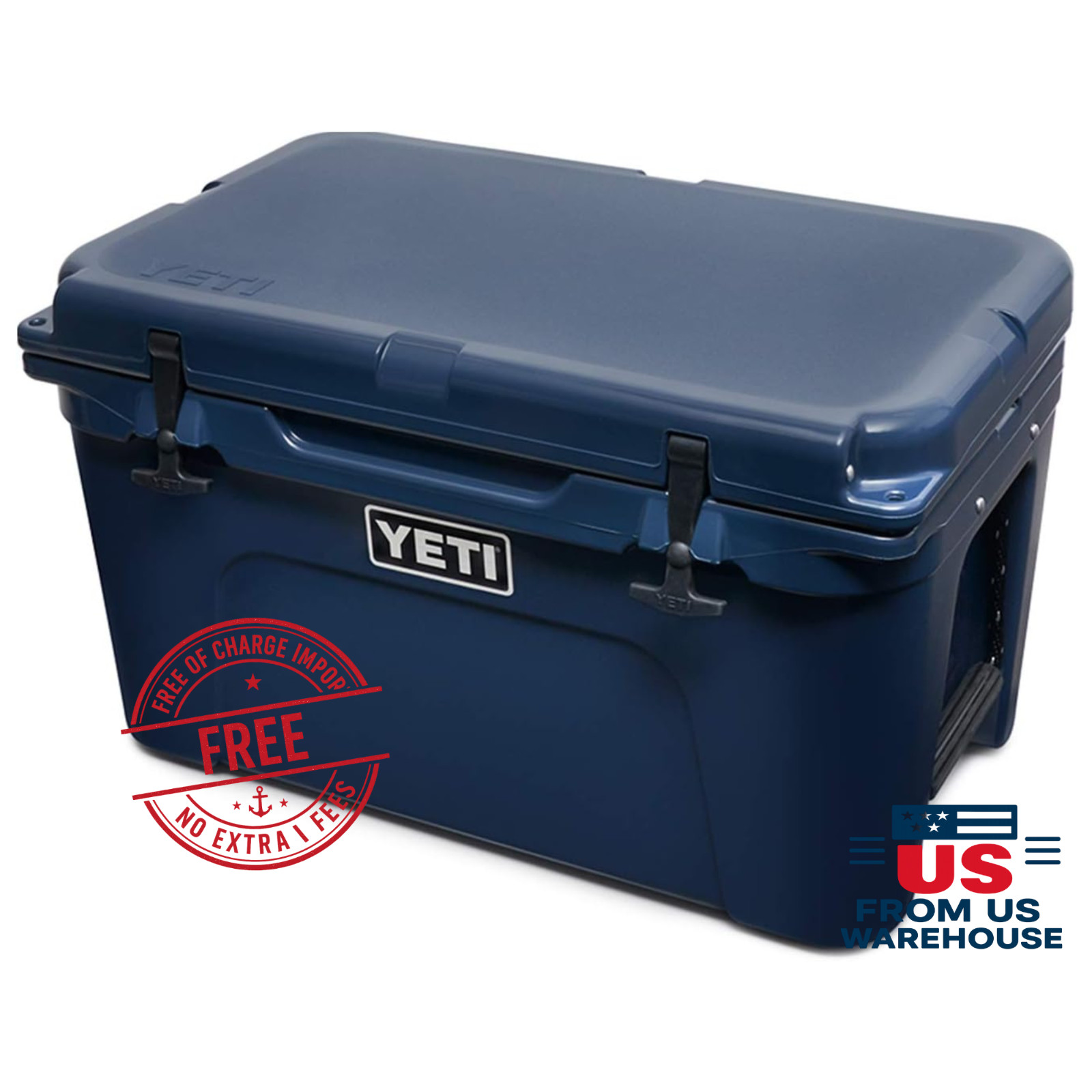 Navy Rotomolded Ice Chest Camping Fishing