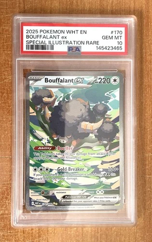 2024 Pokemon, White Flare, Bouffalant ex SIR Card #170, PSA 10