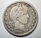 1896-O  BARBER QUARTER   VG   BETTER DATE #9679