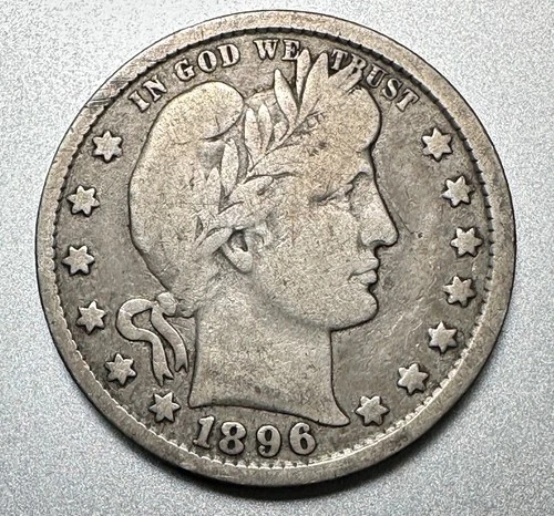 1896-O  BARBER QUARTER   VG   BETTER DATE #9679