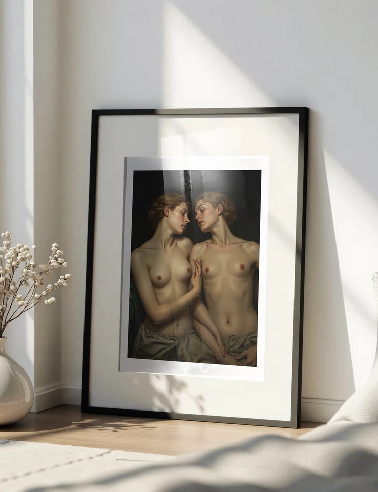 Malerei Akt Frau Ölbild Kunstdruck Nude Art Boudoir Atelier Deko 28x42 c[q8phxl] - Bild 4 von 4