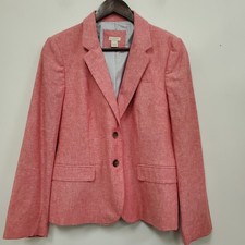 J Crew Womens Linen Two Button Blazer Jacket ...