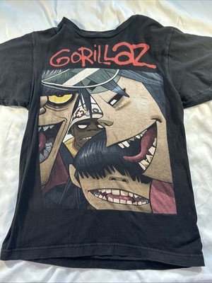 Vintage Y2K Gorillaz Band Tee Mens Black Small  Concert Tour Promo Music Shirt