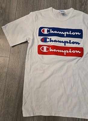 1970s early VINTAGE 80s CHAMPION TAG T-SHIRT sewn logo amazing