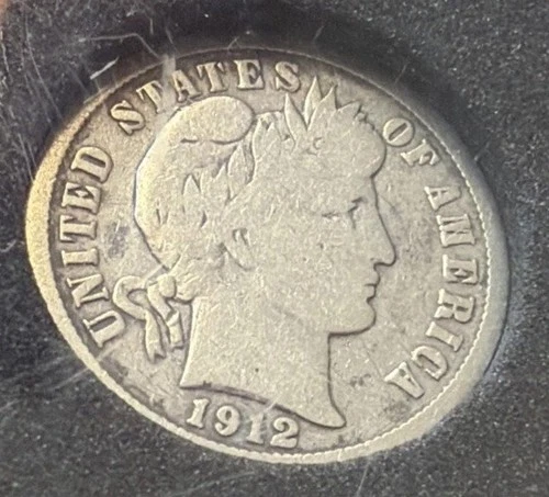 1912 Barber Dime Circulated Silver Philadelphia Mint
