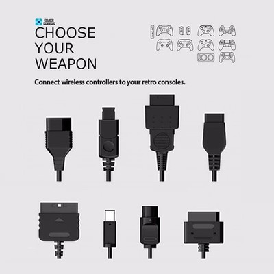 BlueRetro Wireless Bluetooth Controller Adapter Receiver Cable For PS1 PS2 N64