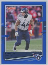 2020 Donruss Blue Press Proof Kamalei Correa Tennessee Titans #249